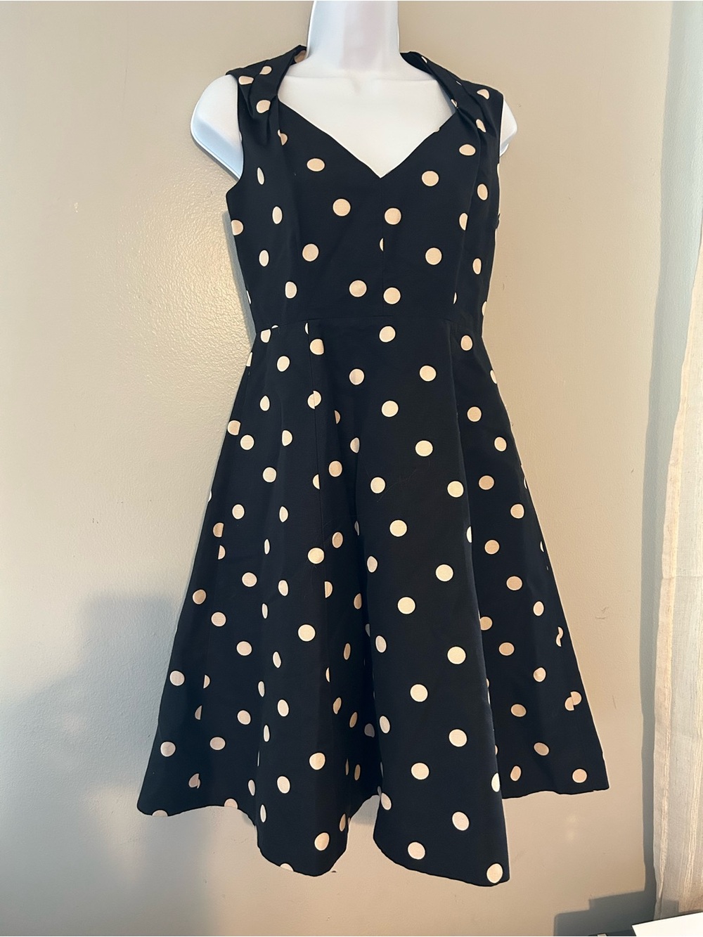 Kate Spade ♠️ Classic Black Polka Dot Dress